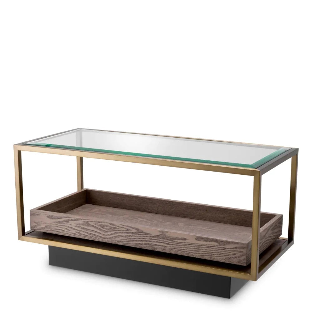 Roxton Brushed Brass Side table by Eichholtz-Renaissance Design Studio