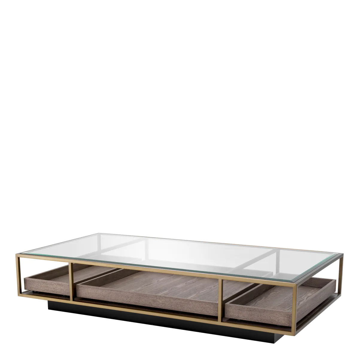 Roxton Coffee Table Brushed Brass by Eichholtz-Coffee Table-Renaissance Design Studio