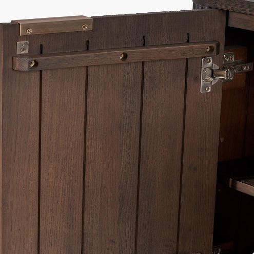 Ryan Dark Brown Ribbed sideboard-sideboard-Renaissance Design Studio