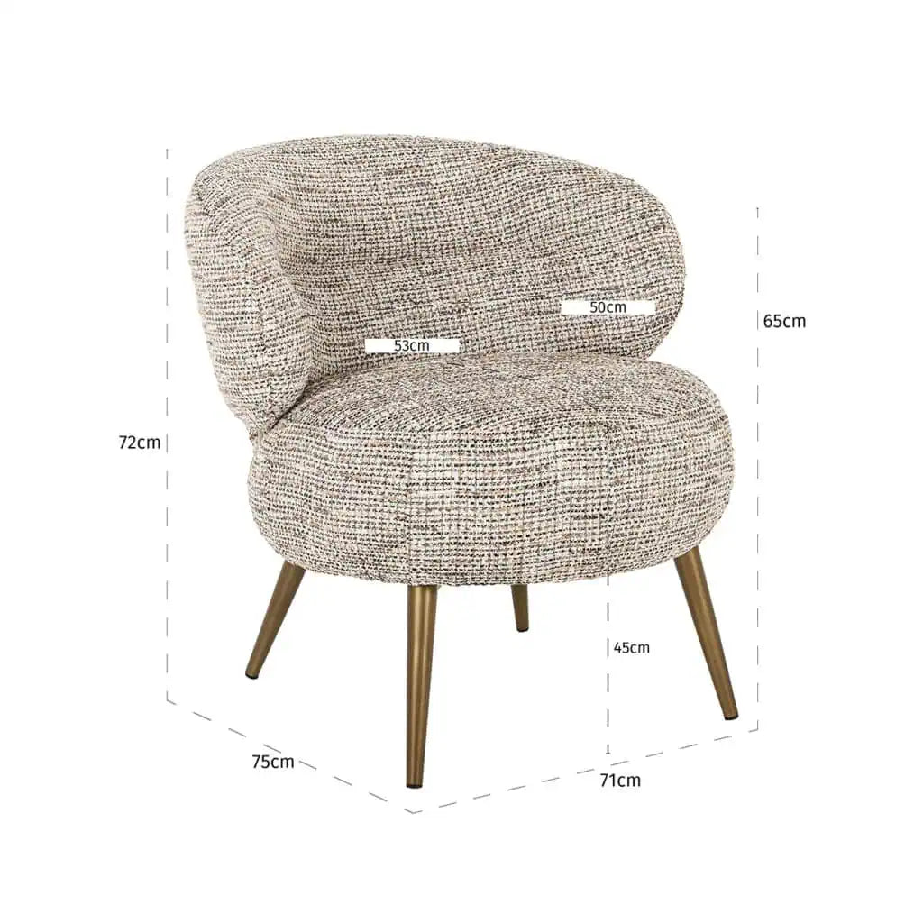 Sadie Accent Chair in Trendy Nature-Renaissance Design Studio