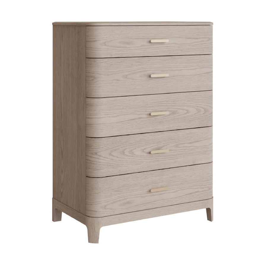 Sahara 5 Drawer Tall Chest Parisian Cream-Renaissance Design Studio