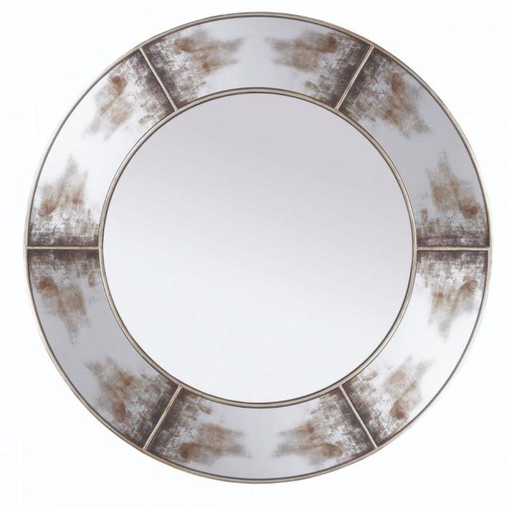 Sahara Distressed Round Mirror 100cm-Renaissance Design Studio