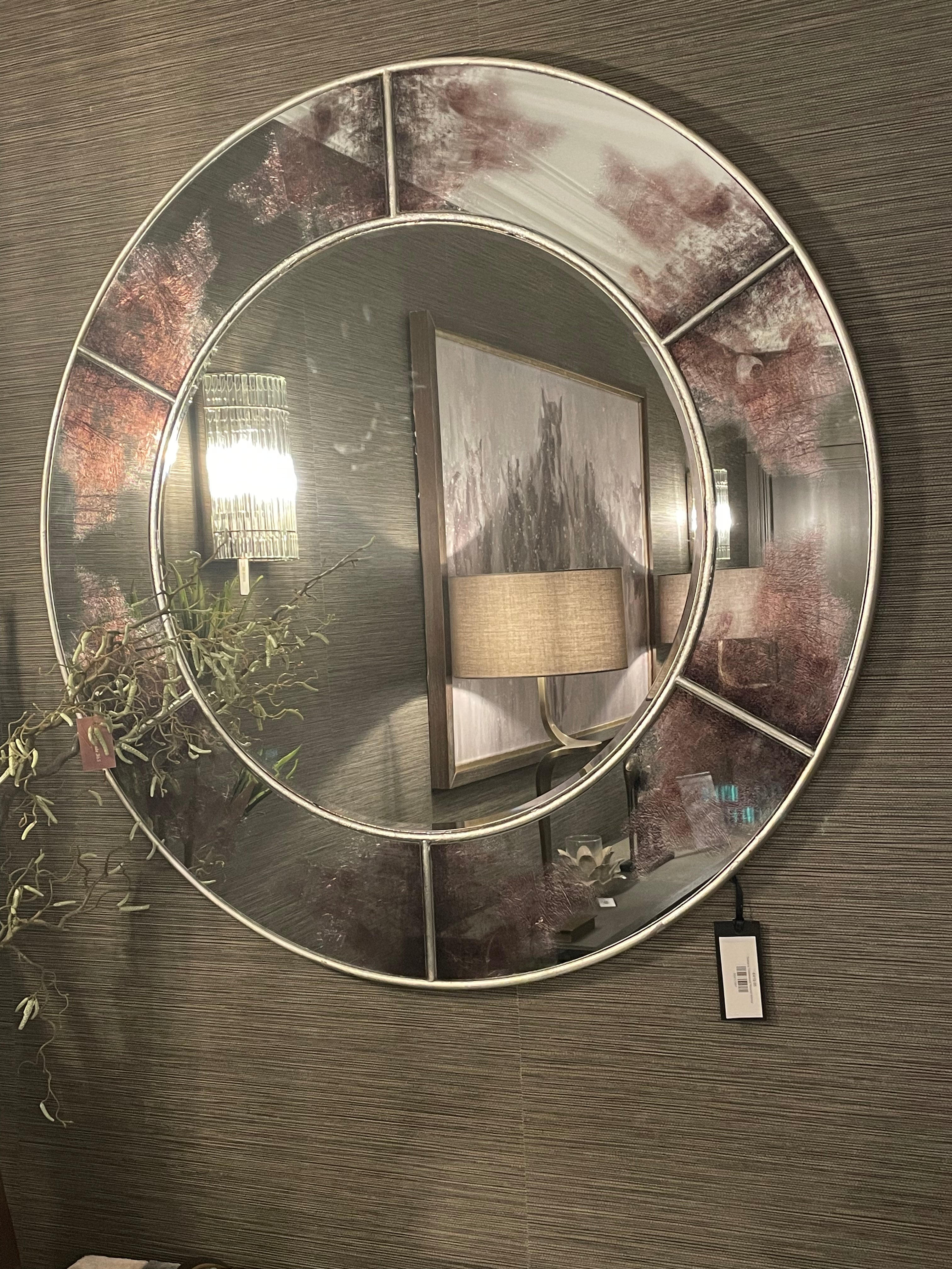 Sahara Distressed Round Mirror 100cm-Renaissance Design Studio
