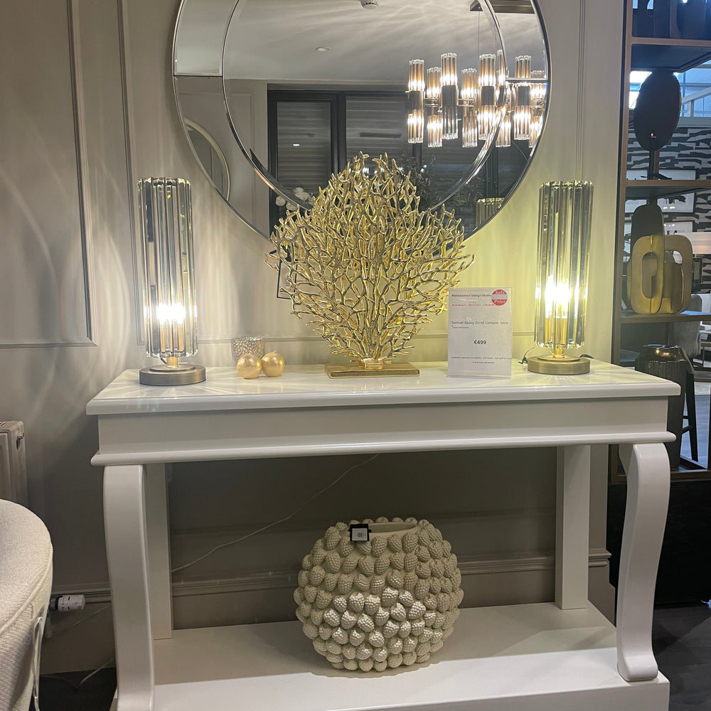 Samuel Savoy scroll console table 130 cm  Special Offer  LIMITED STOCK  so book now