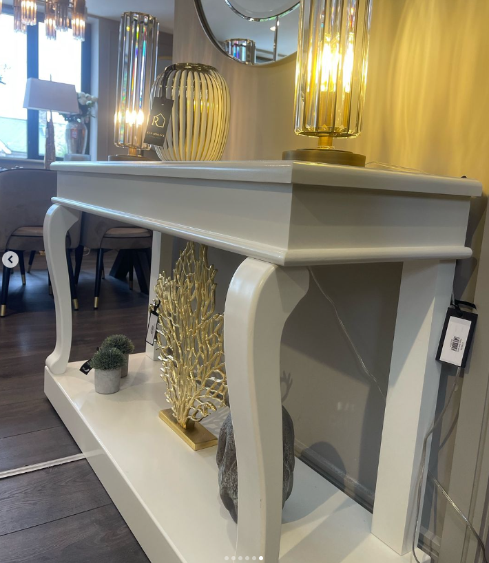 Samuel Savoy Scroll Console Table 130cm-Renaissance Design Studio