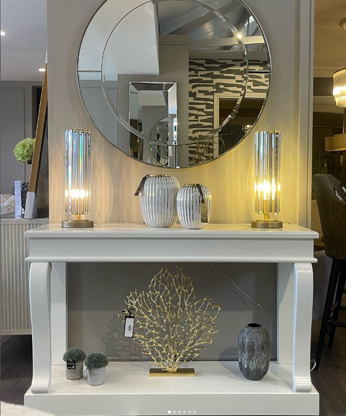 Samuel Savoy Scroll Console Table 130cm-Renaissance Design Studio