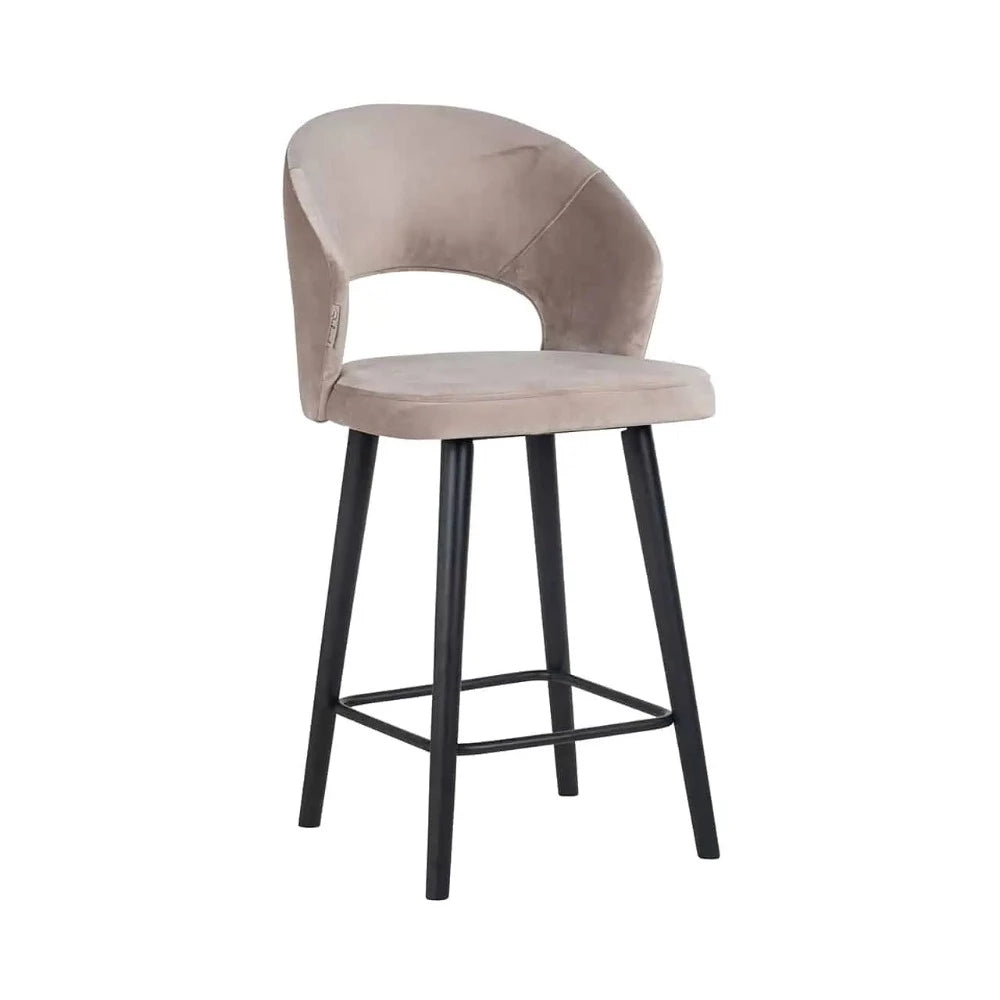 Savona Counter bar stool in Khaki velvet Reduced price-Counter Stools-Renaissance Design Studio