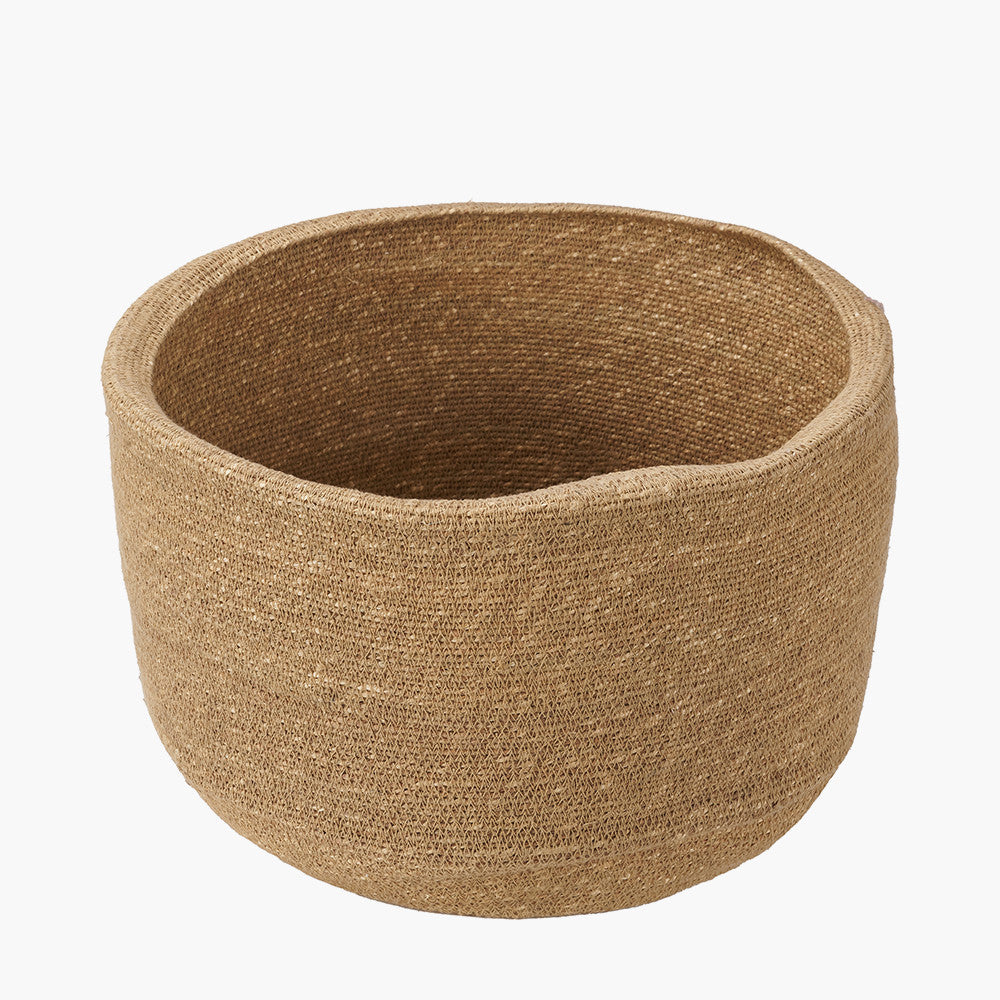 Seagrass Natural Round Basket-Renaissance Design Studio