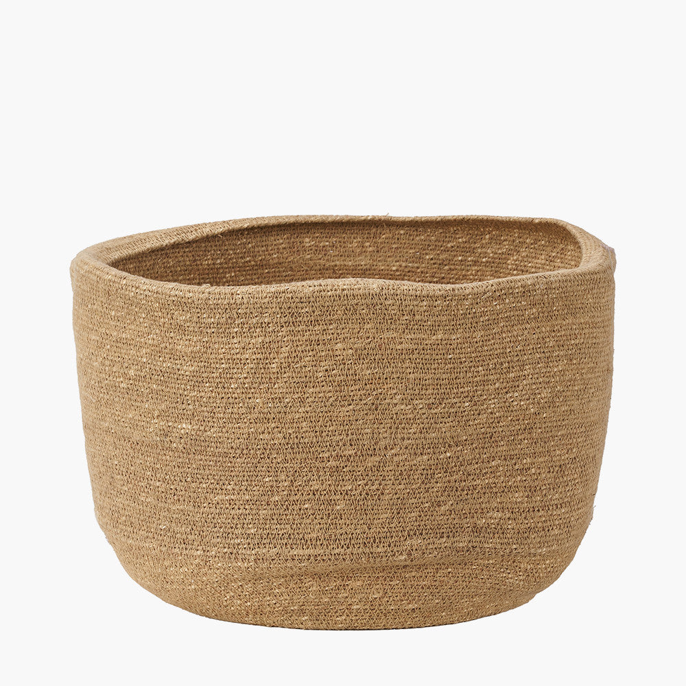 Seagrass Natural Round Basket-Renaissance Design Studio