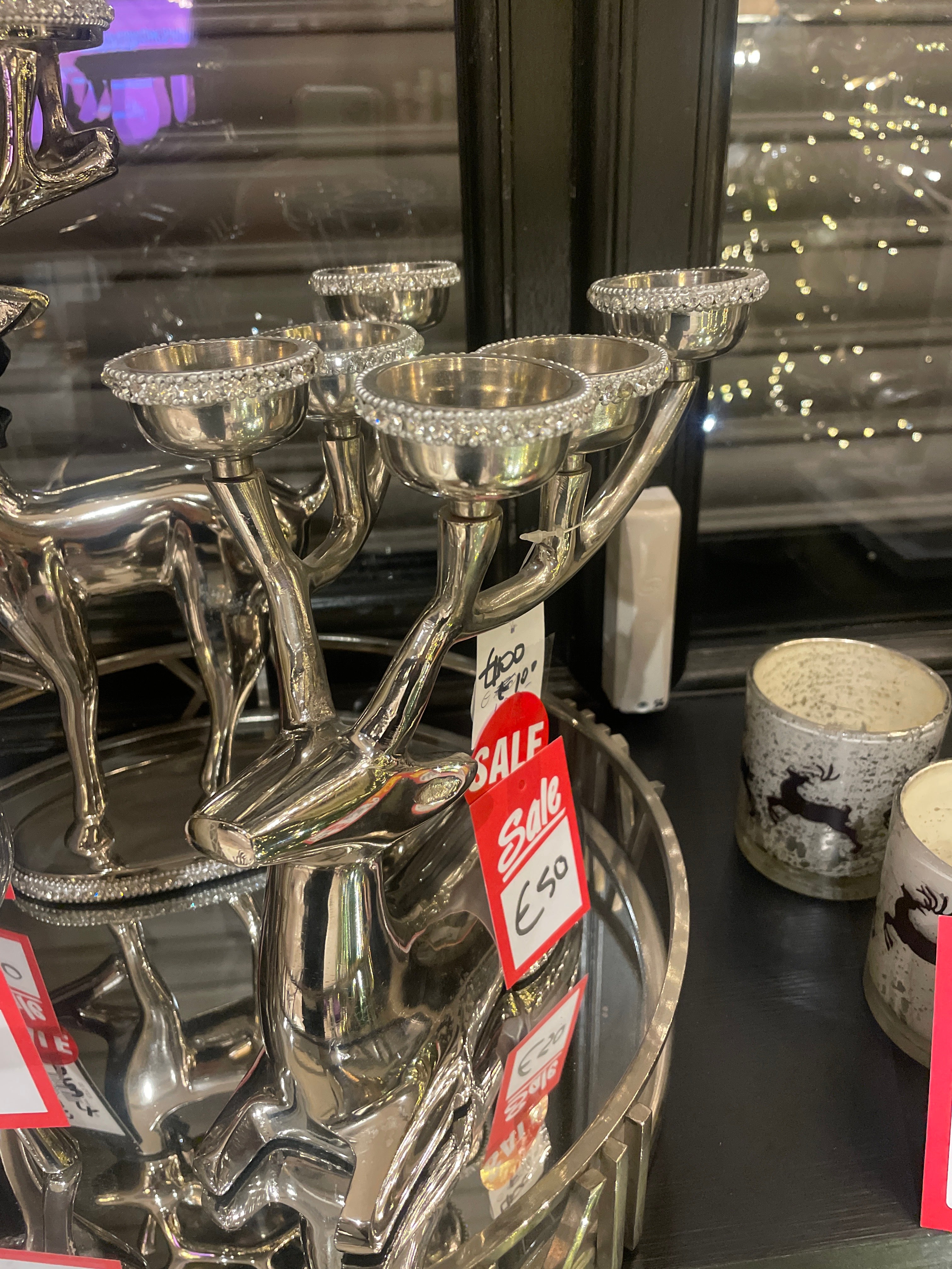 Seated nickel reindeer candle holder reduced clearance-Renaissance Design Studio