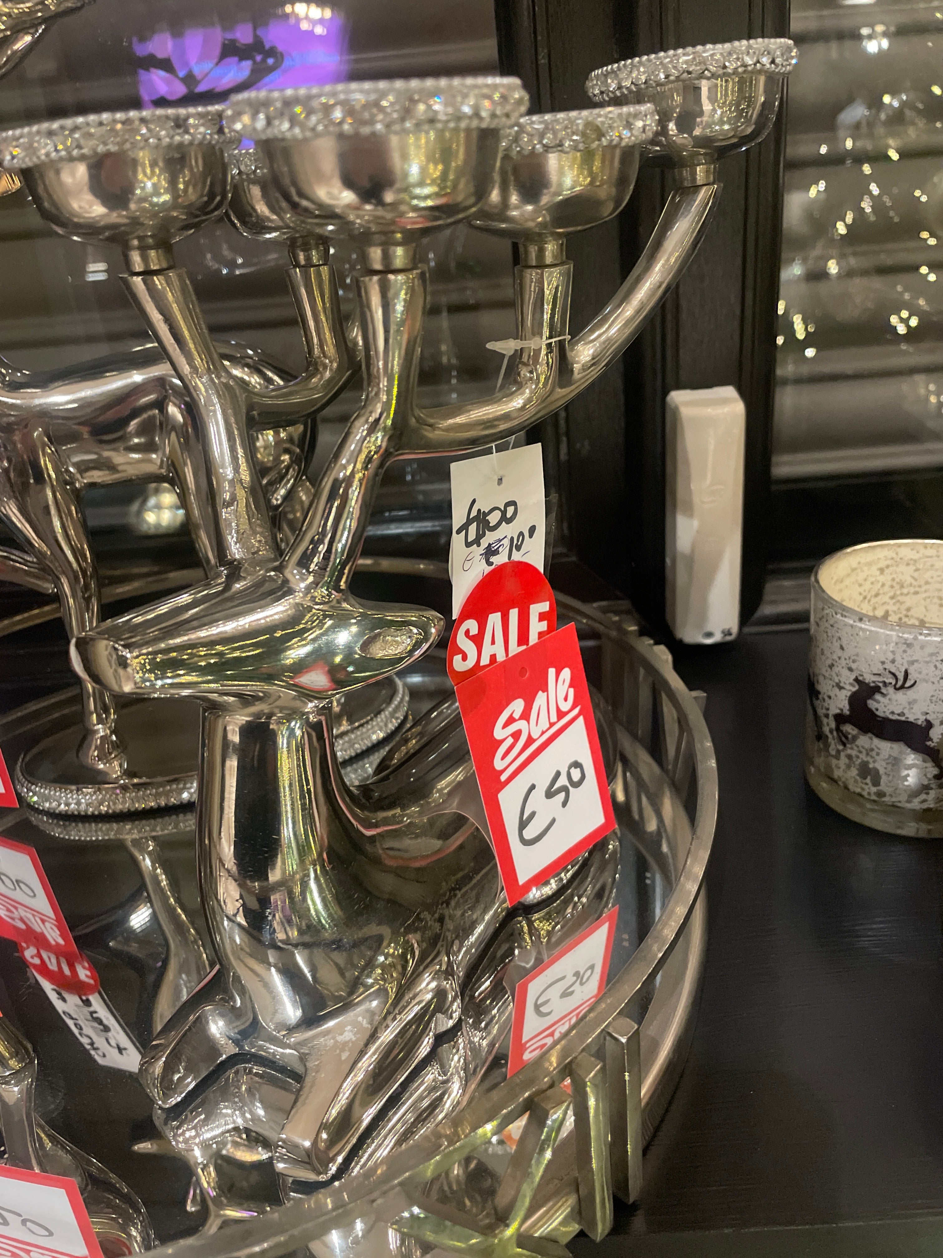 Seated nickel reindeer candle holder reduced clearance-Renaissance Design Studio