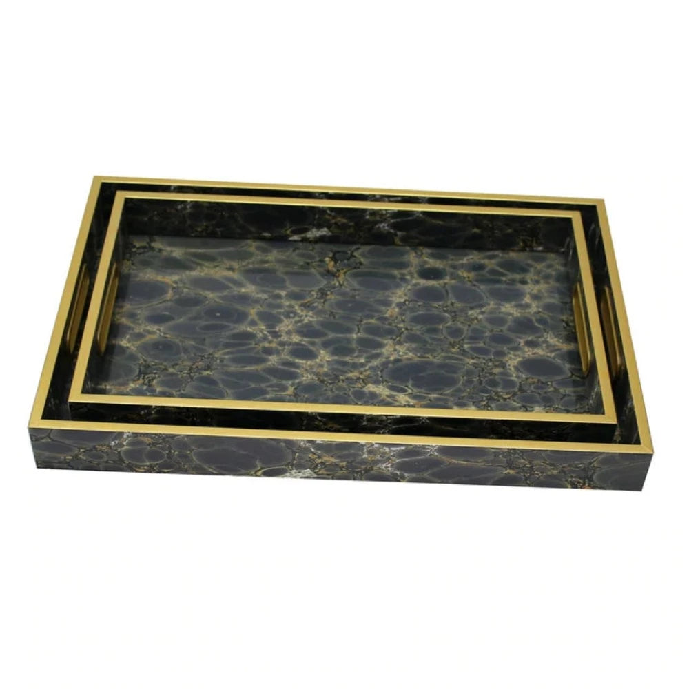 Serving Tray Set/2 (Deep Blue)-Renaissance Design Studio