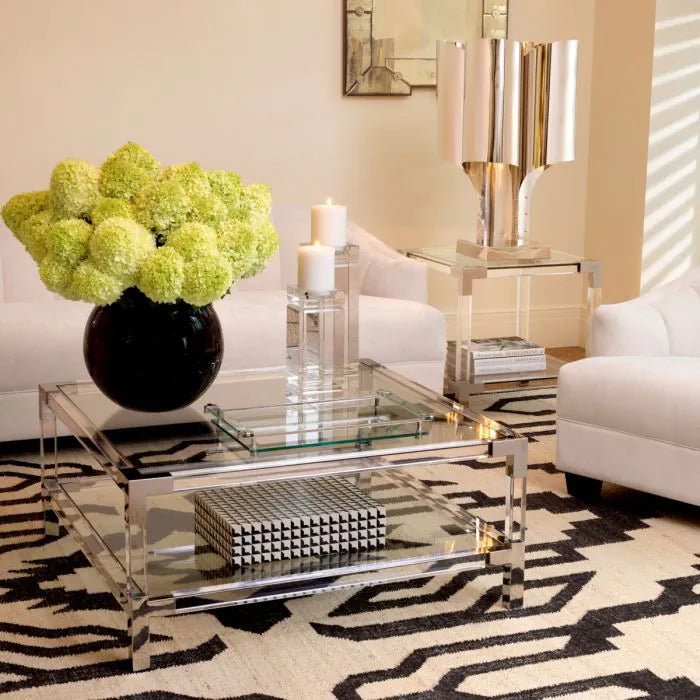 Side Table Royalton by Eichholtz in Silver-Side table-Renaissance Design Studio