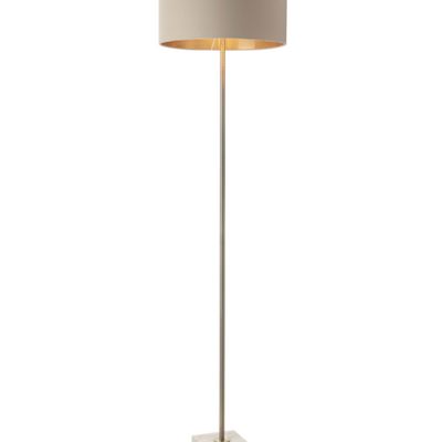 Sinatra  Brass Floor Lamp w shade.