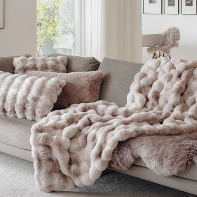 Misty Medium faux fur 120 x 180 cm large throw