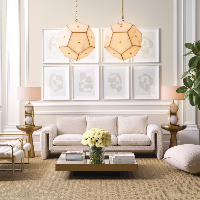 Sofa Tondo cream boucle by Eichholtz-Renaissance Design Studio