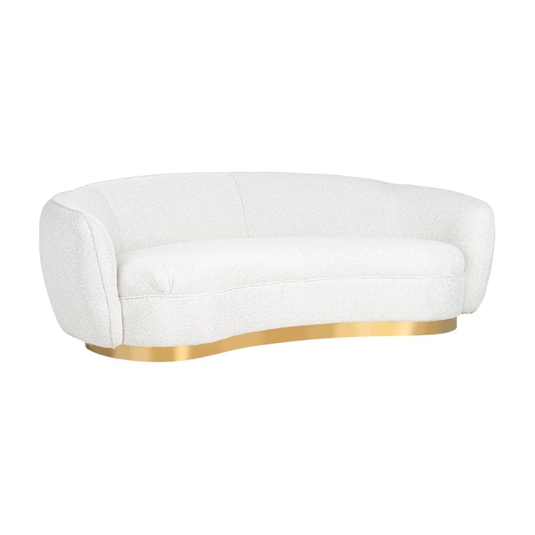 Sofa Wally fabulous in White Bouclé.-Renaissance Design Studio
