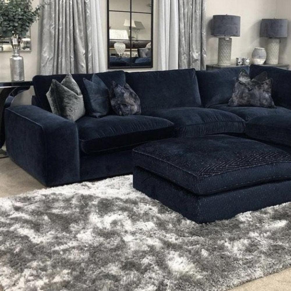 Solace oversized Cinema Sofa stock collection Kyra Indigo by Westbridge reduced-Sofa-Renaissance Design Studio