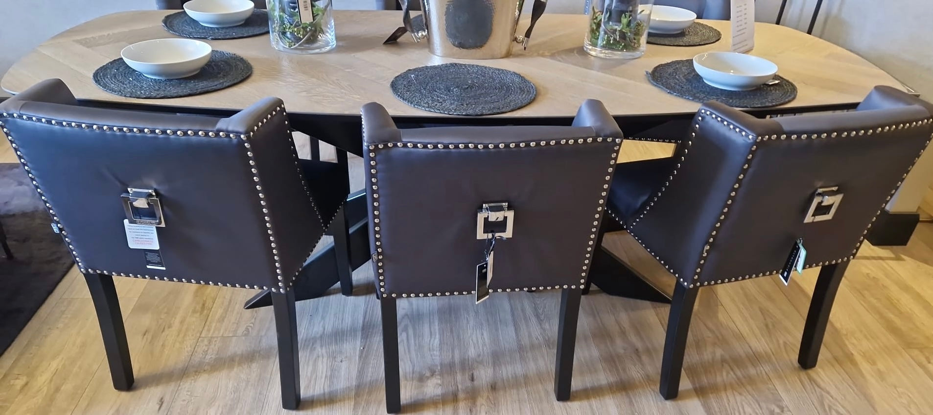 St James executive black dining chairs by Eichholtz Ex-Display-Renaissance Design Studio