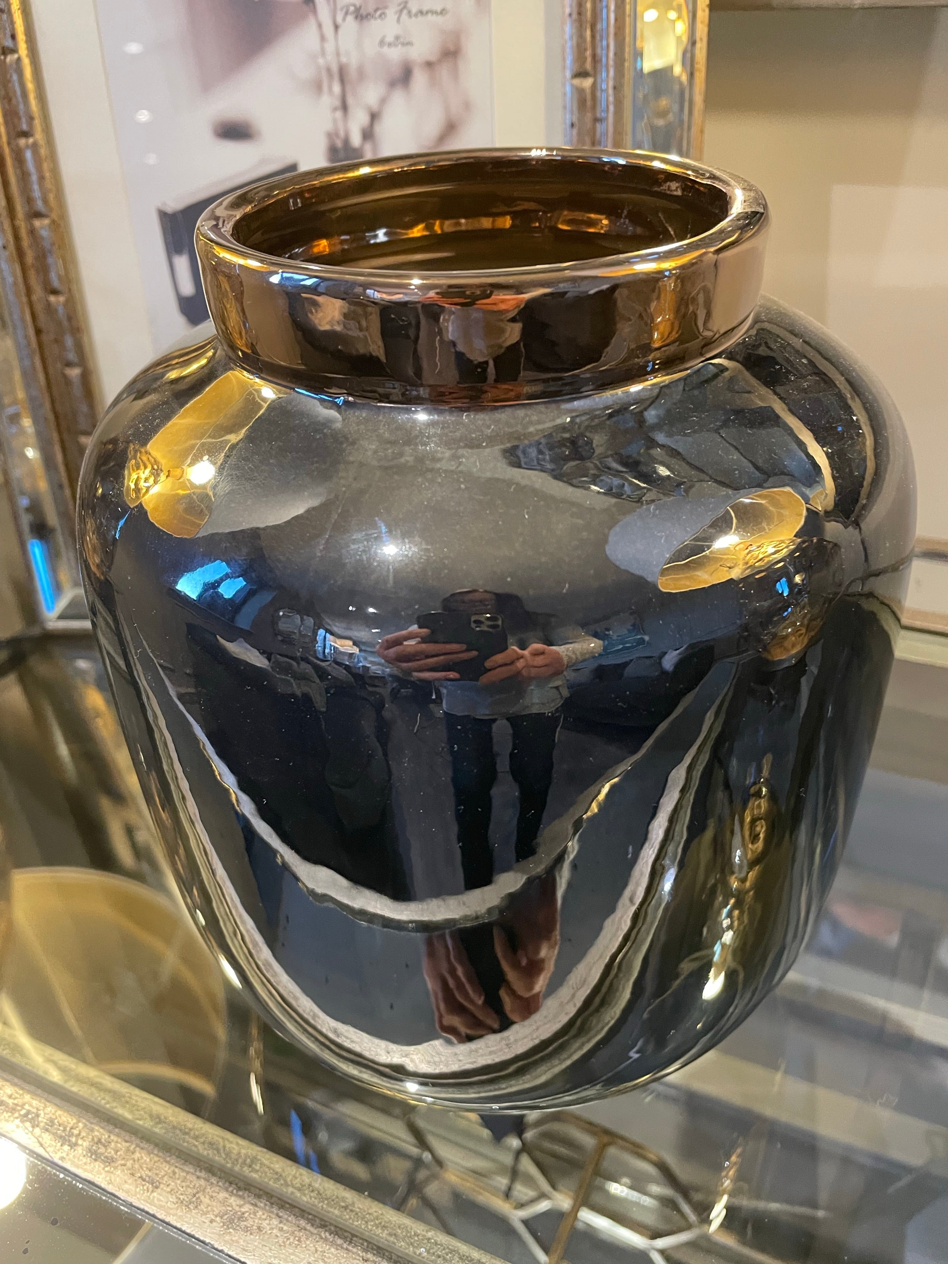 Stella Metallic Vase reduced to clear ! Flowers extra.-Renaissance Design Studio