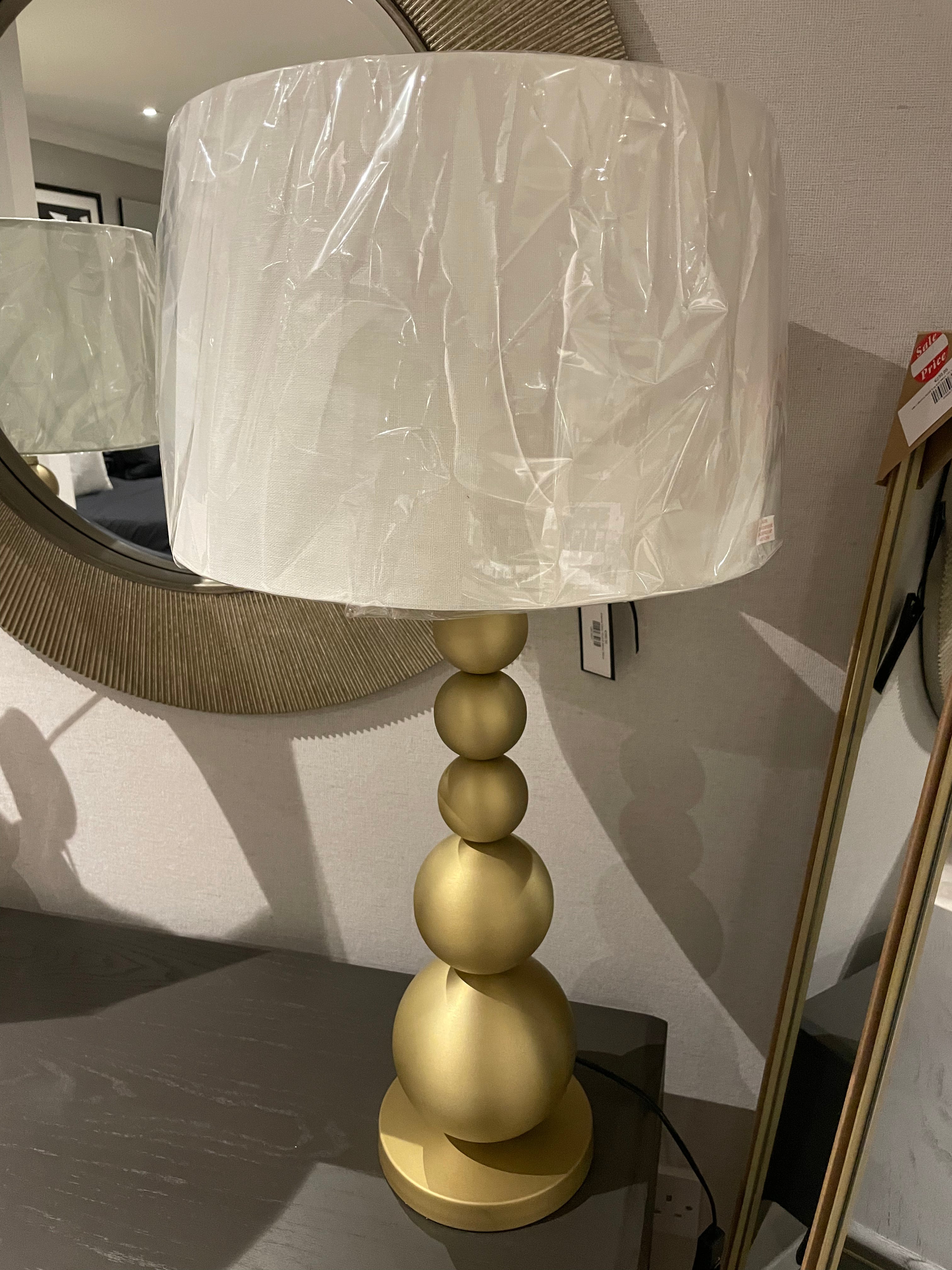 Stenna stacked Gold 5 bubble tall table lamp reduced-Renaissance Design Studio