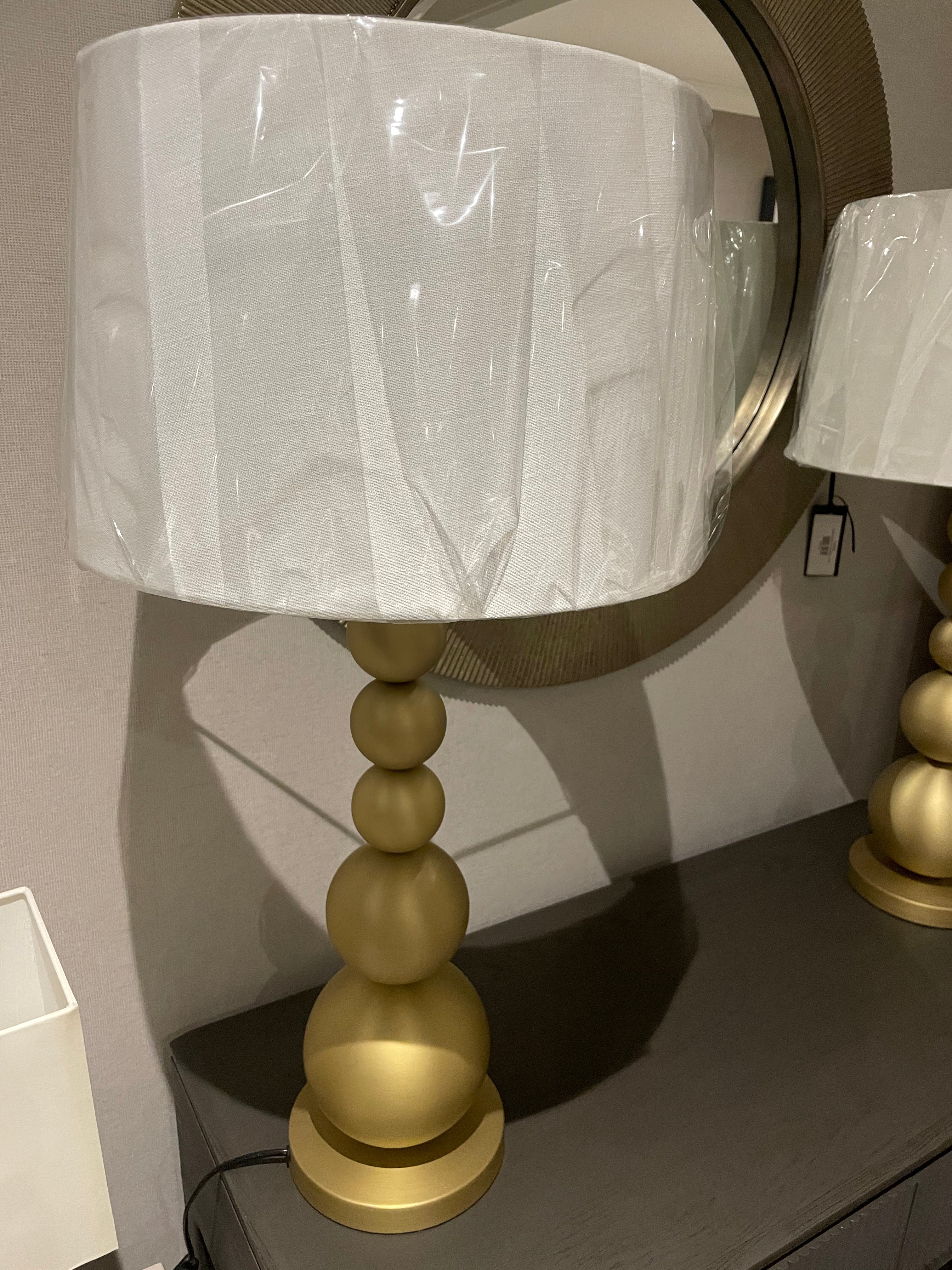 Stenna stacked Gold 5 bubble tall table lamp reduced-Renaissance Design Studio