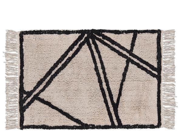 Strib Rug 300 x 200 cm nature and black-Rug large-Renaissance Design Studio