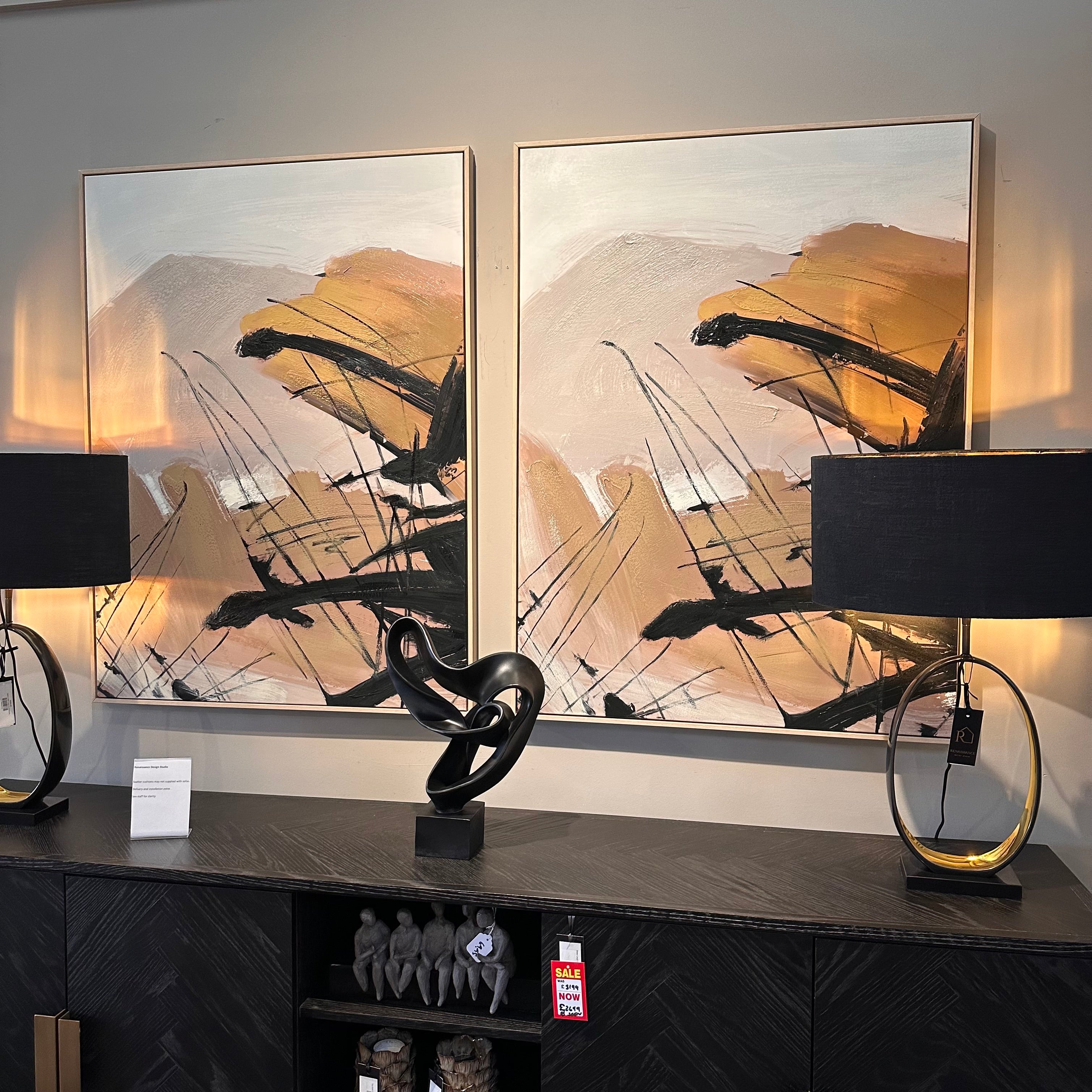 Sunset Abstract X large Wall Art-Renaissance Design Studio