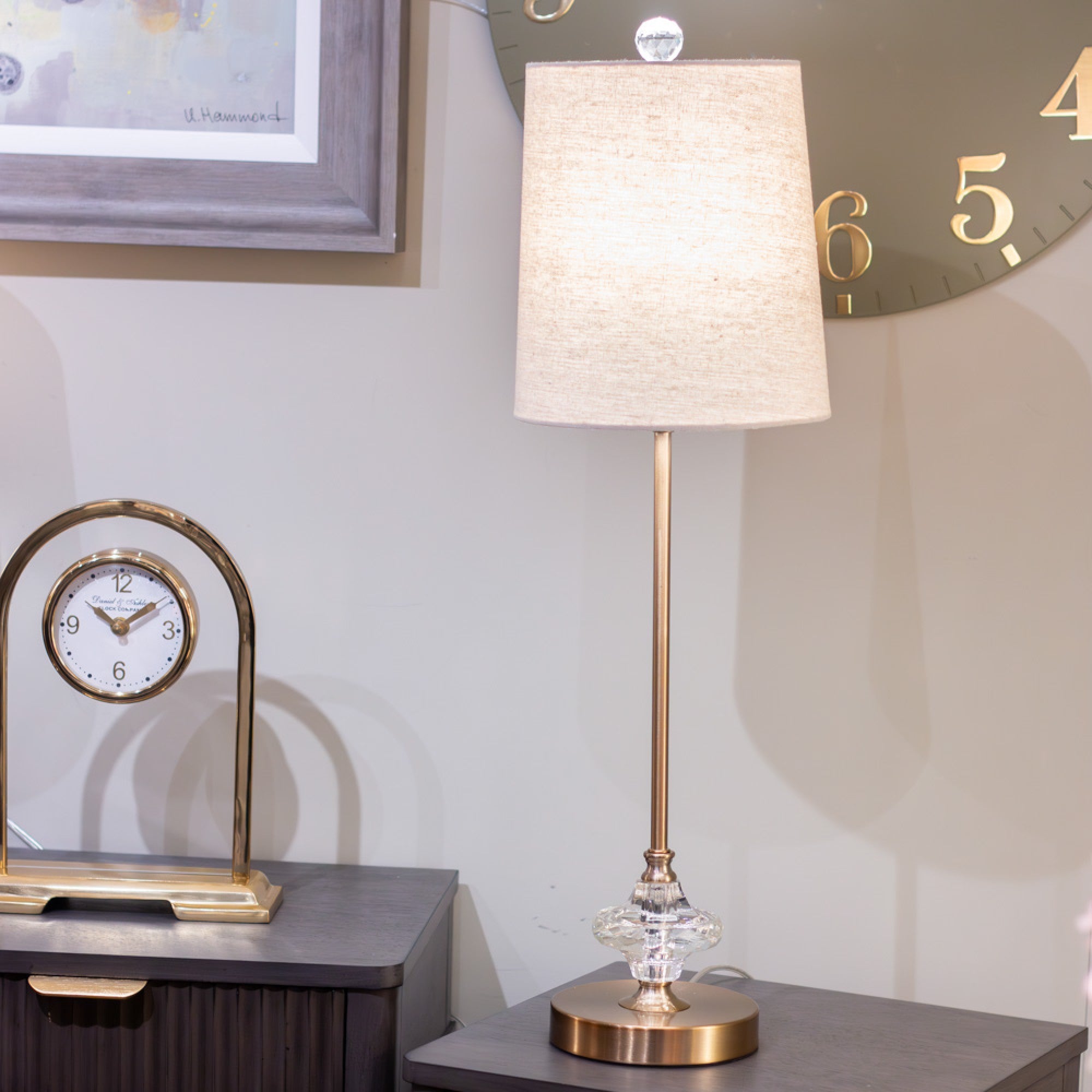 Super Stylish Buffet Table Lamp with shade in choice of colours-Renaissance Design Studio
