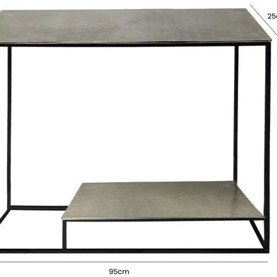 Susanne black and brushed gold console table. SPECIAL SALE PRICE