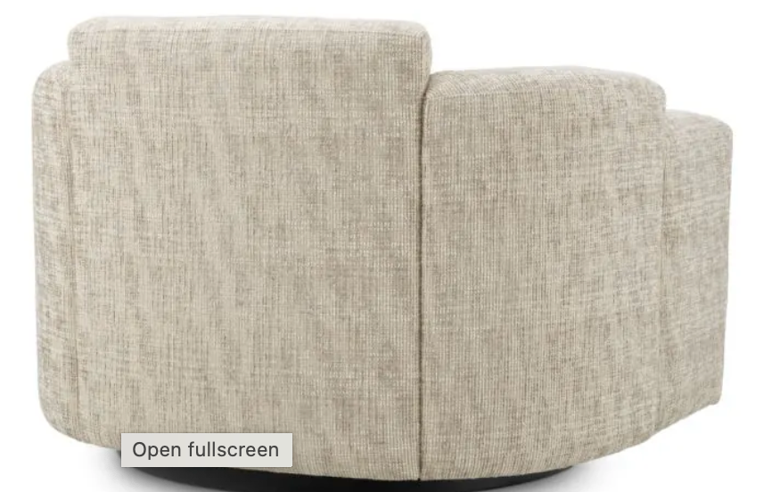 Swivel Chair Marbella Creststone beige by Eichholtz.-armchair-Renaissance Design Studio