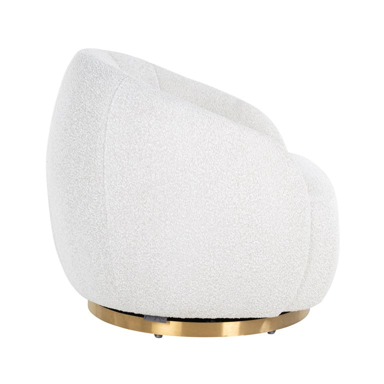 Swivel easy chair Jagger Brushed gold-Renaissance Design Studio