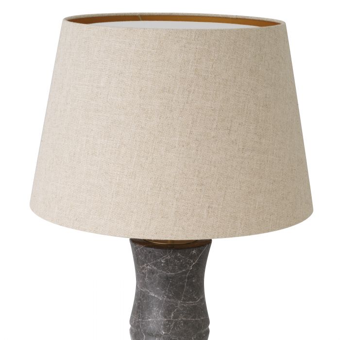 Table lamp Bonny marble and antique brass finish Bon Nuit by Eichholtz-Table lamps-Renaissance Design Studio