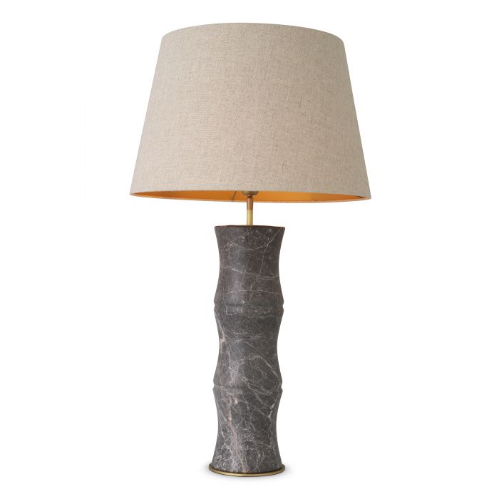 Table lamp Bonny marble and antique brass finish Bon Nuit by Eichholtz-Renaissance Design Studio