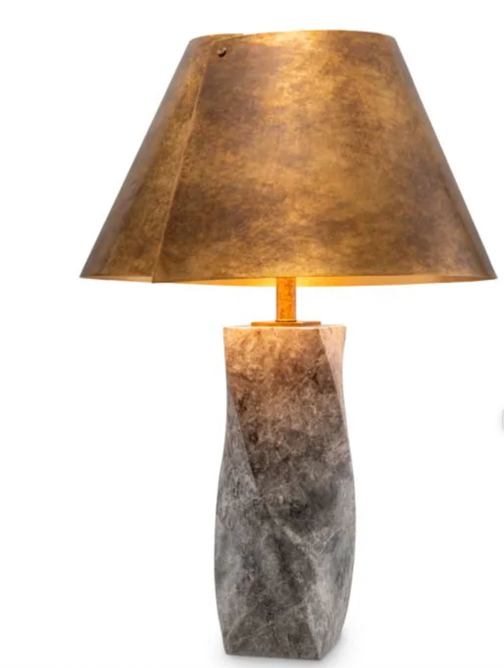 Table Lamp Camelia Antique brass finish | grey marble by Eichholtz-Renaissance Design Studio