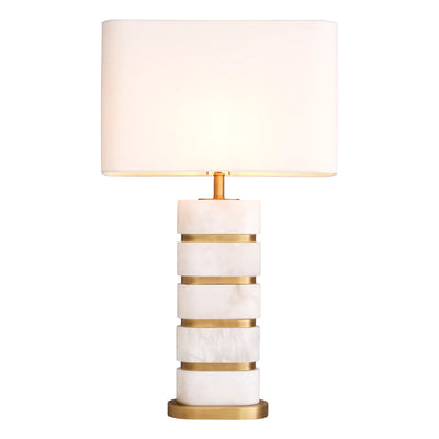 Table Lamp Newall Antique brass and alabaster by Eichholtz