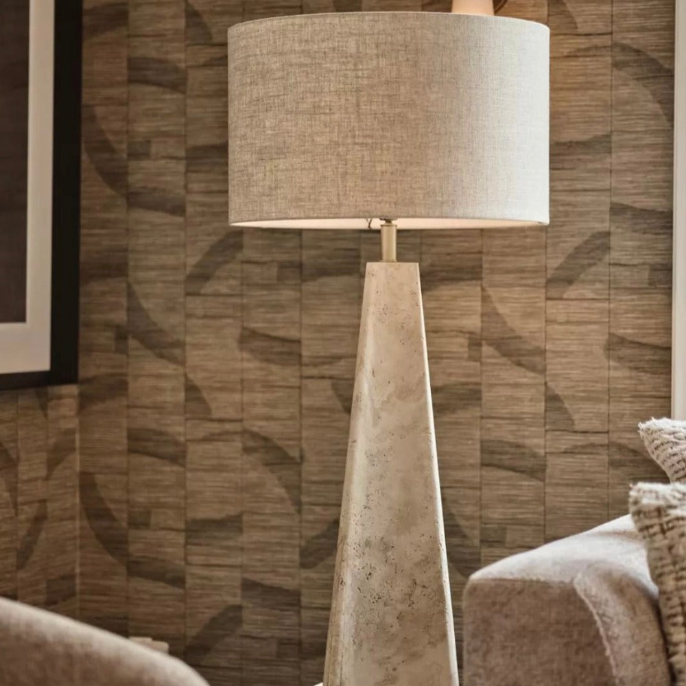 Table lamp Travertine marble Benson by Eichholtz-Renaissance Design Studio