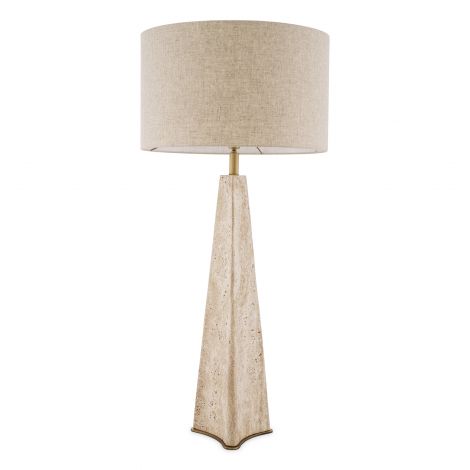 Table lamp Travertine marble Benson by Eichholtz-Renaissance Design Studio