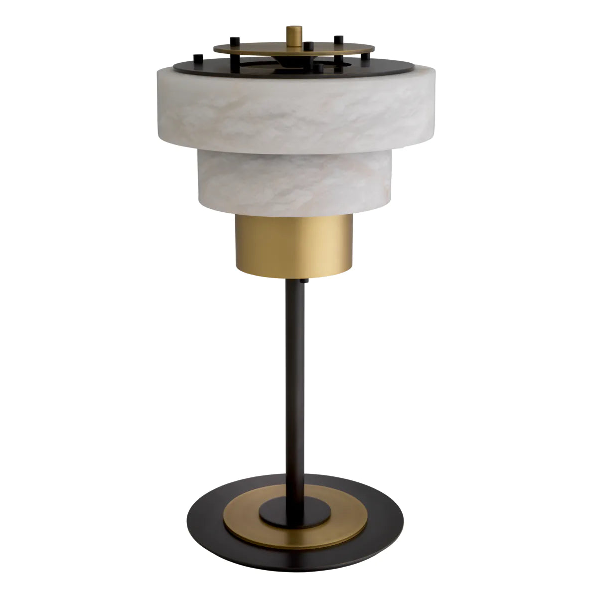 Table Lamp Zereno Antique brass and alabaster by Eichholtz-Renaissance Design Studio