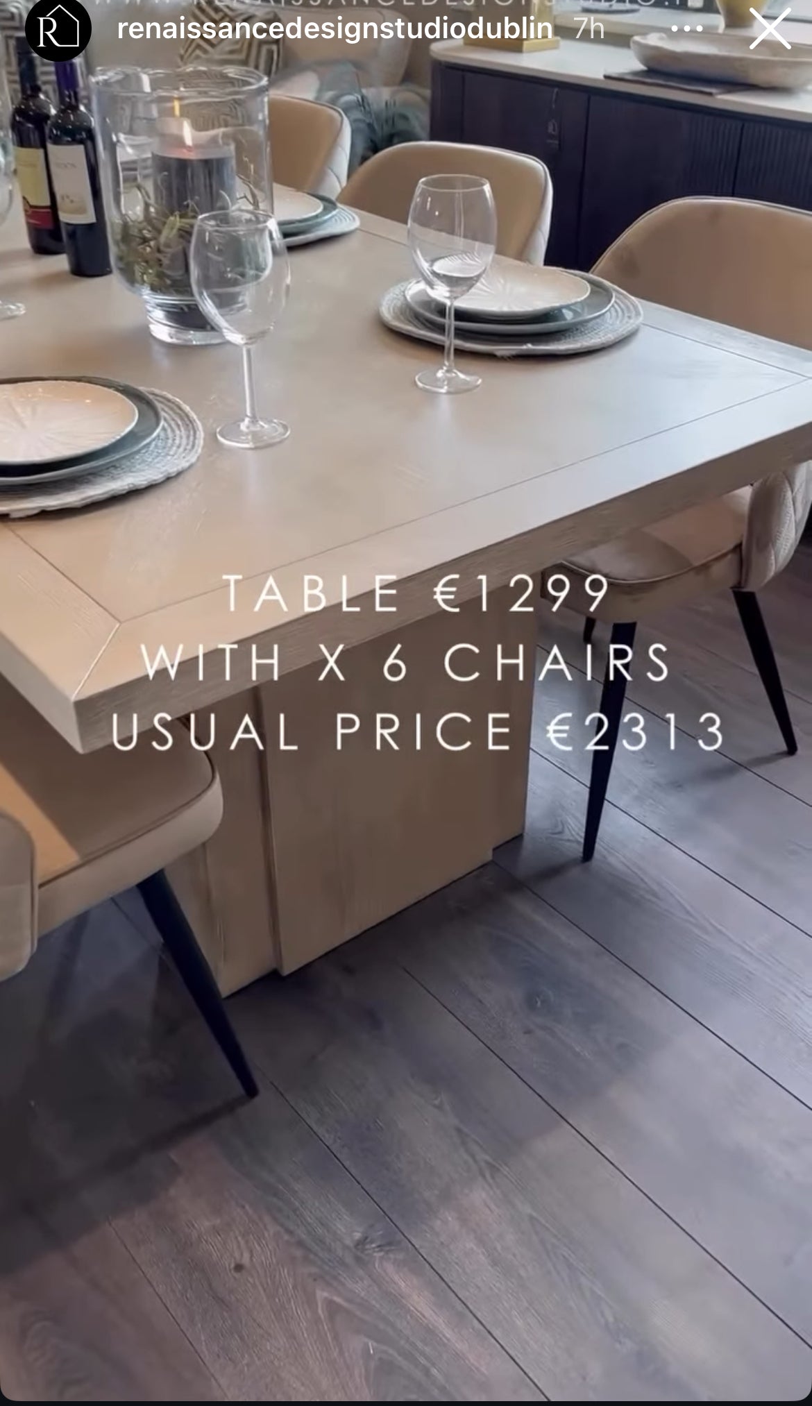 Tamley Rectangle oak Dining table-Renaissance Design Studio
