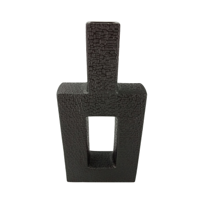 Textured black Ceramic Vase 47 cm-Renaissance Design Studio