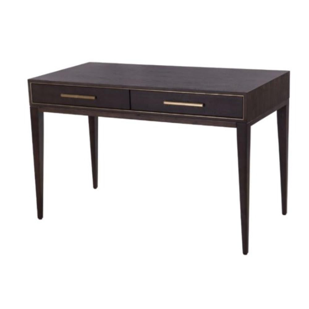 Timmy chocolate and Brass Desk-Renaissance Design Studio
