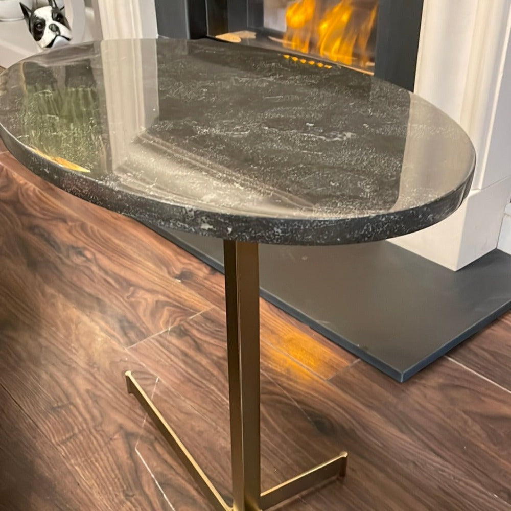 Tina marble and gold sofa table-Renaissance Design Studio