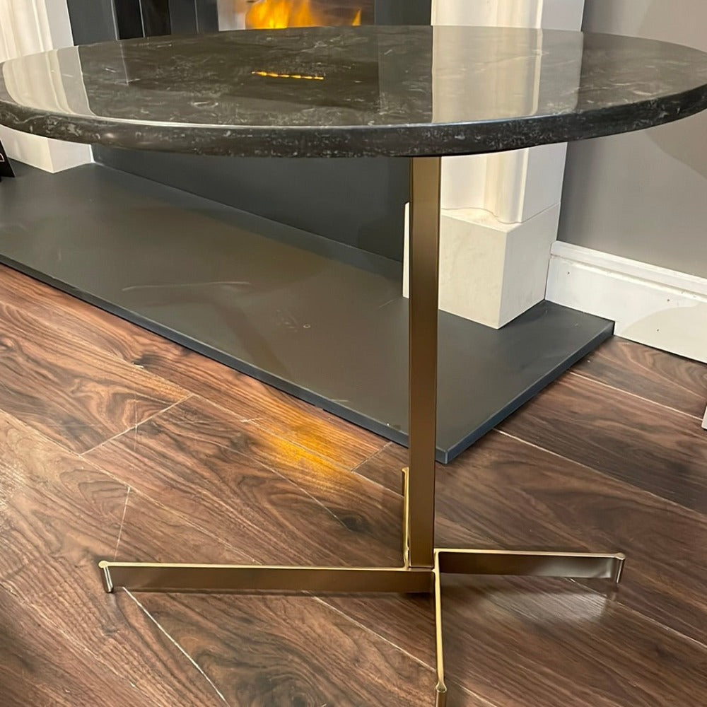 Tina marble and gold sofa table-Renaissance Design Studio