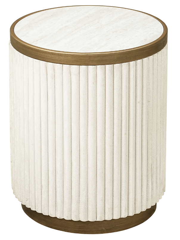 Tina Nest of round side tables white-Renaissance Design Studio