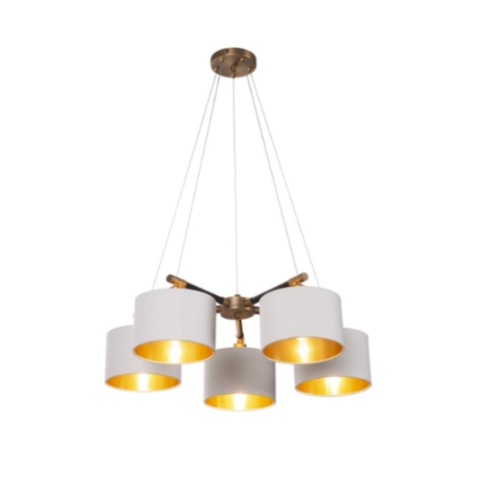 Tirso brass chandelier-Chandeliers-Renaissance Design Studio