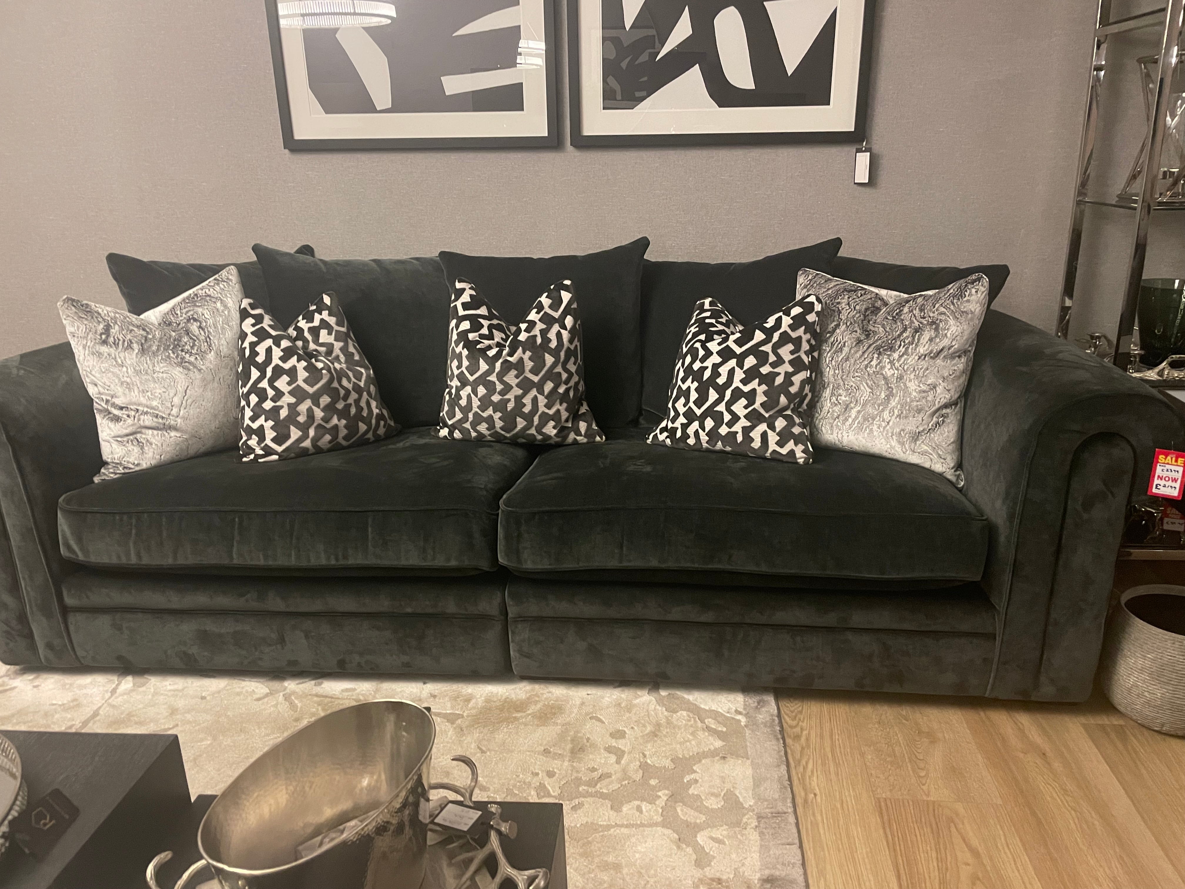 Titan XL 4 seater w SPLIT stunning sofa custom made by Whitemeadow reduced ex display-Renaissance Design Studio