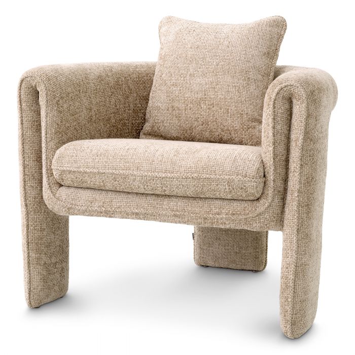Toto armchair in cream boucle or Lyssa sand by Eichholtz-Renaissance Design Studio
