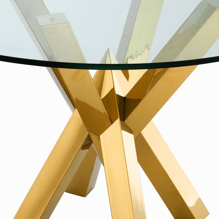 Triumph gold finish round table by Eichholtz-Renaissance Design Studio