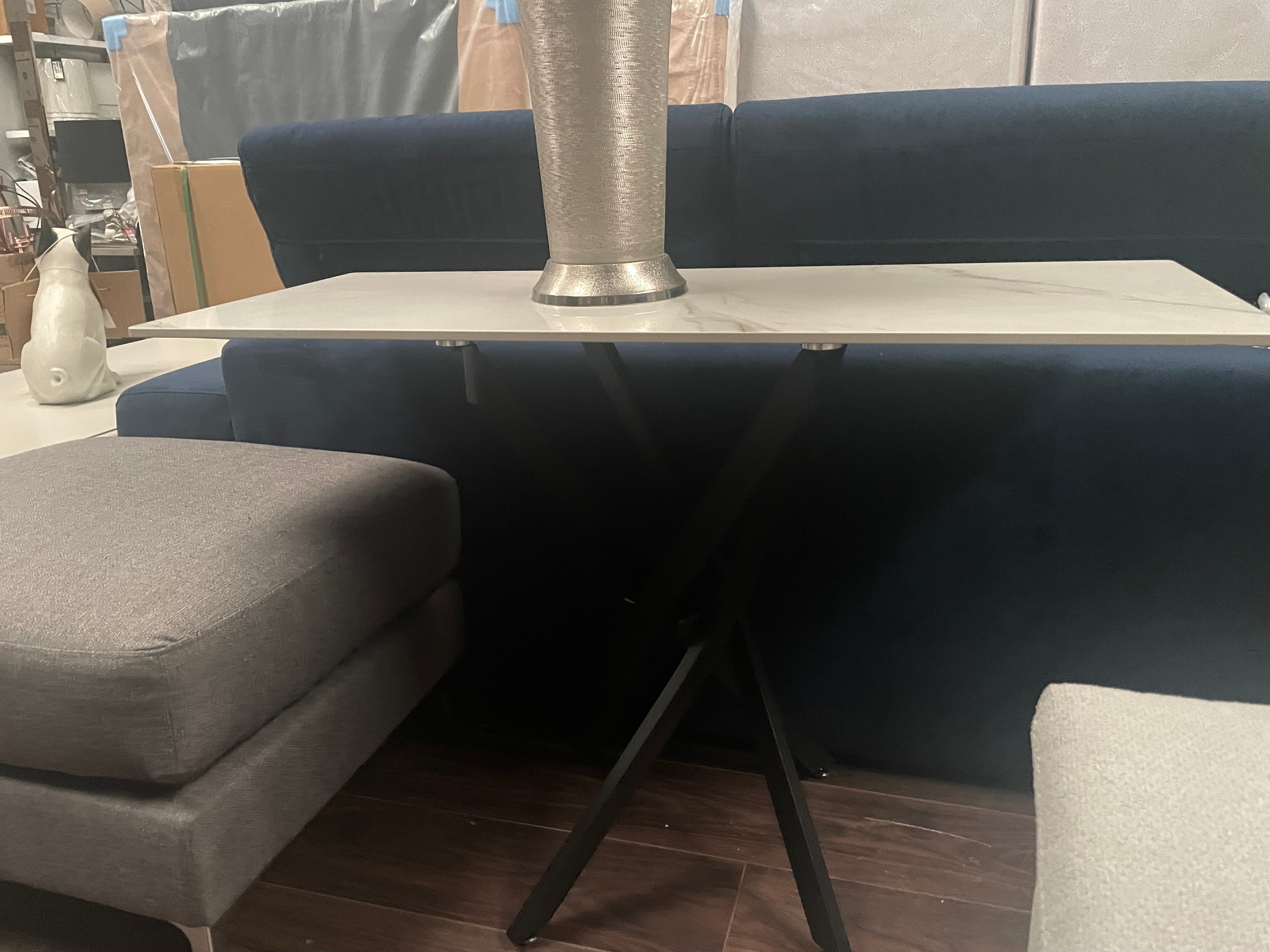 Una console table in Kass gold w brass leg-console table-Renaissance Design Studio